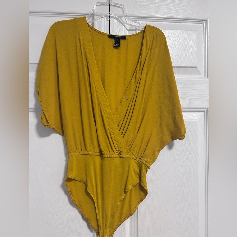 Forever 21 yellow bodysuit